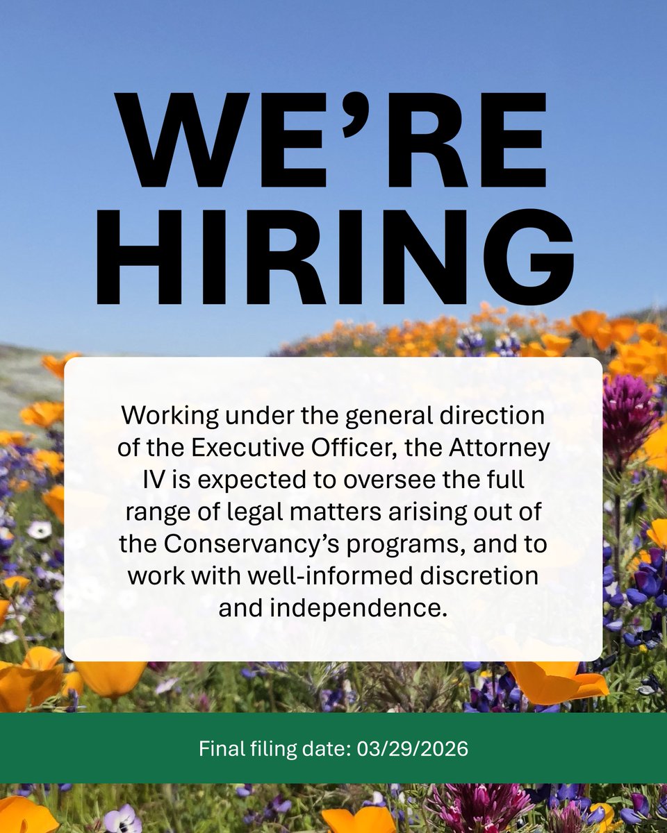 CAsWatershed's tweet photo. SNC is #Hiring! We're seeking an attorney with experience in environmental &amp; administrative law who will bring experience working in a team-oriented environment, balancing legal risk with program goals, &amp; communicating clearly and concisely. More info: https://t.co/Sxzbvi6HKb https://t.co/cvj14r3AQr