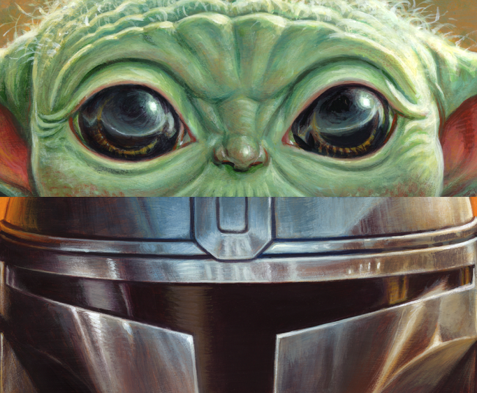 PosterPirate's tweet photo. Jason Edmiston continues his EWAF series and looks toward the upcoming The Mandalorian and Grogu film with Grogu &amp; Mandalorian EWAF prints. Dropping at the top of the hour via Bottleneck Gallery.

https://t.co/fbxYOhYYax

#TheMandalorianandGrogu #StarWars #EWAF https://t.co/2PoUShsxyd
