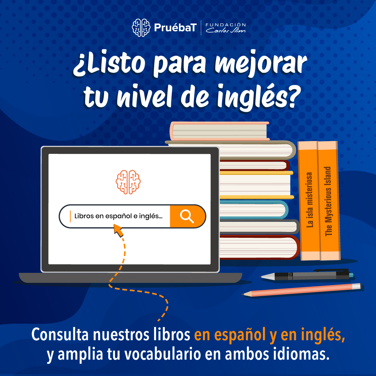 PruebaT_org's tweet photo. Español o inglés… ¡tú decides! 🤓🌎

Practica y amplía tu vocabulario con los libros de la #BibliotecaDigital Fundación Carlos Slim. 📚

Descárgalos gratis 📲 https://t.co/VkgnSDTXOX

¡Únete a nuestro canal de WhatsApp! 👉🏻 https://t.co/VP5Zeg428W

#PruébaT #FCS #Español #Inglés https://t.co/cNhdoHRf1h