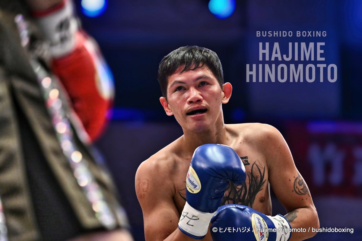 bushidoboxing's tweet photo. 2026.03.12
TREASURE BOXING PROMOTION 11
★Sバンタム級8回戦
アマ75戦59勝16敗
プロ10戦9勝(6KO)1敗(1KO)
インターハイ(Lフライ級)優勝
全国高校選抜 準優勝
◎#福井勝也(29／#駿台学園高→#東洋大→#帝拳)
　4R（1分30秒）TKO
プロ9戦9勝(1KO)
×#ジュニバートバンタイ(#フィリピン) https://t.co/HcWXQpke5c
