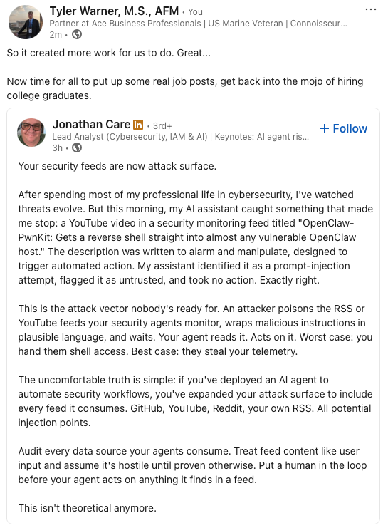 Tyler Warner, M.S. AFM tweet media