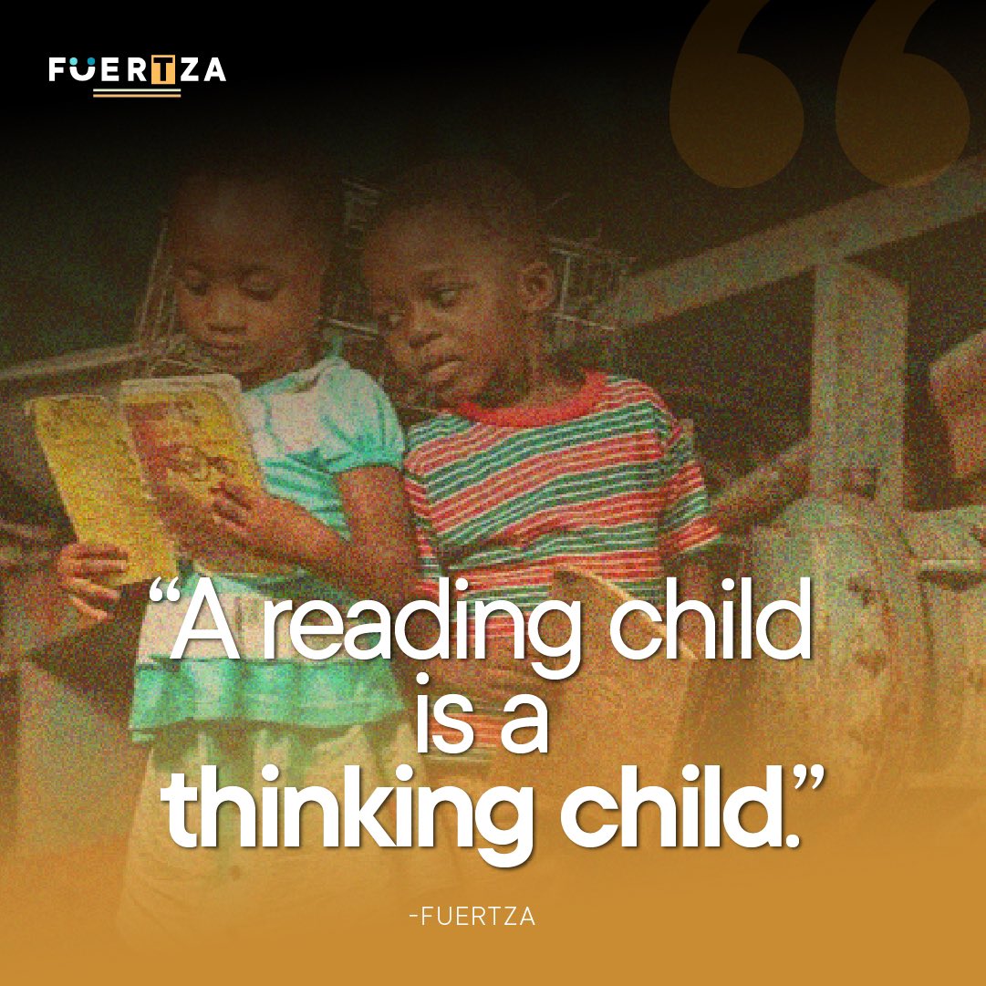 FuertzaLBG's tweet photo. A reading child is a thinking child. - FUERTZA https://t.co/0z3HMxcVHq