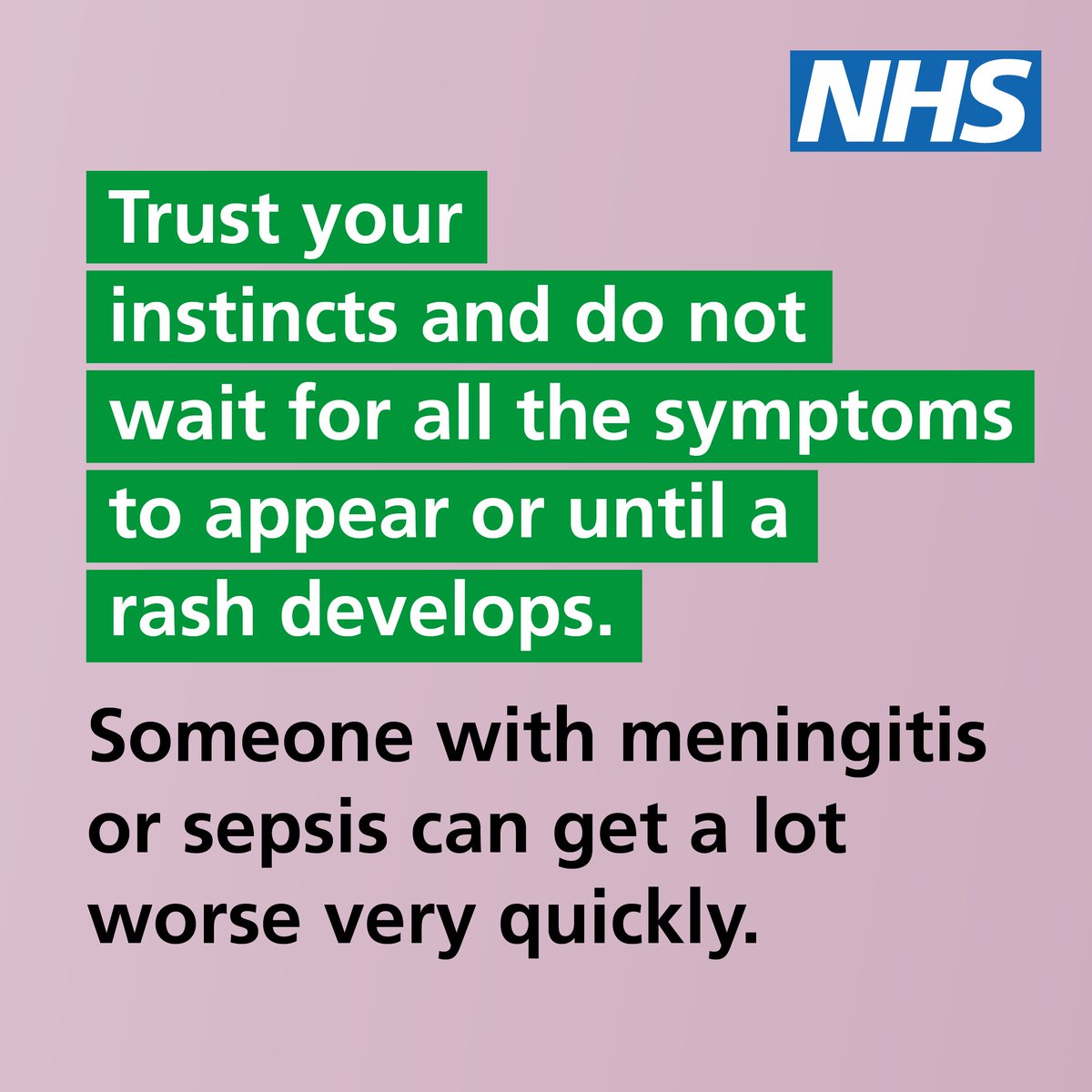 NHSuk's tweet photo. Meningitis can be very serious if not treated quickly. It can affect anyone, but is most common in babies, young children, teenagers and young adults.

Swipe through to find out what to look out for and more on when to get help.