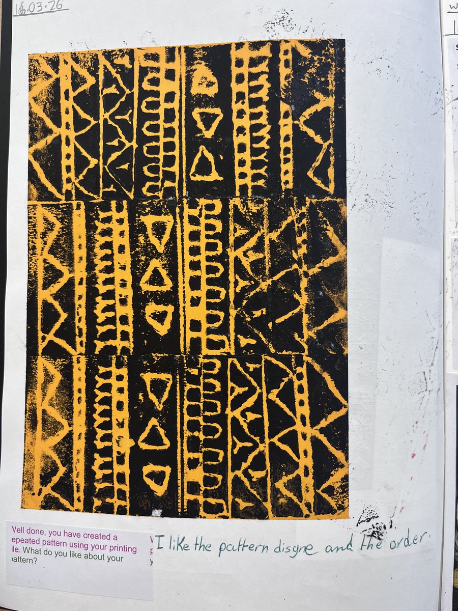 WjgsS's tweet photo. Aztec patterns being investigated by year 4 ⁦@Artsmarkaward⁩ ⁦@WjgsS⁩ https://t.co/aHjKMQ1gPX