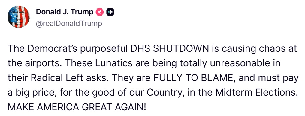 Commentary Donald J. Trump Posts From Truth Social tweet media