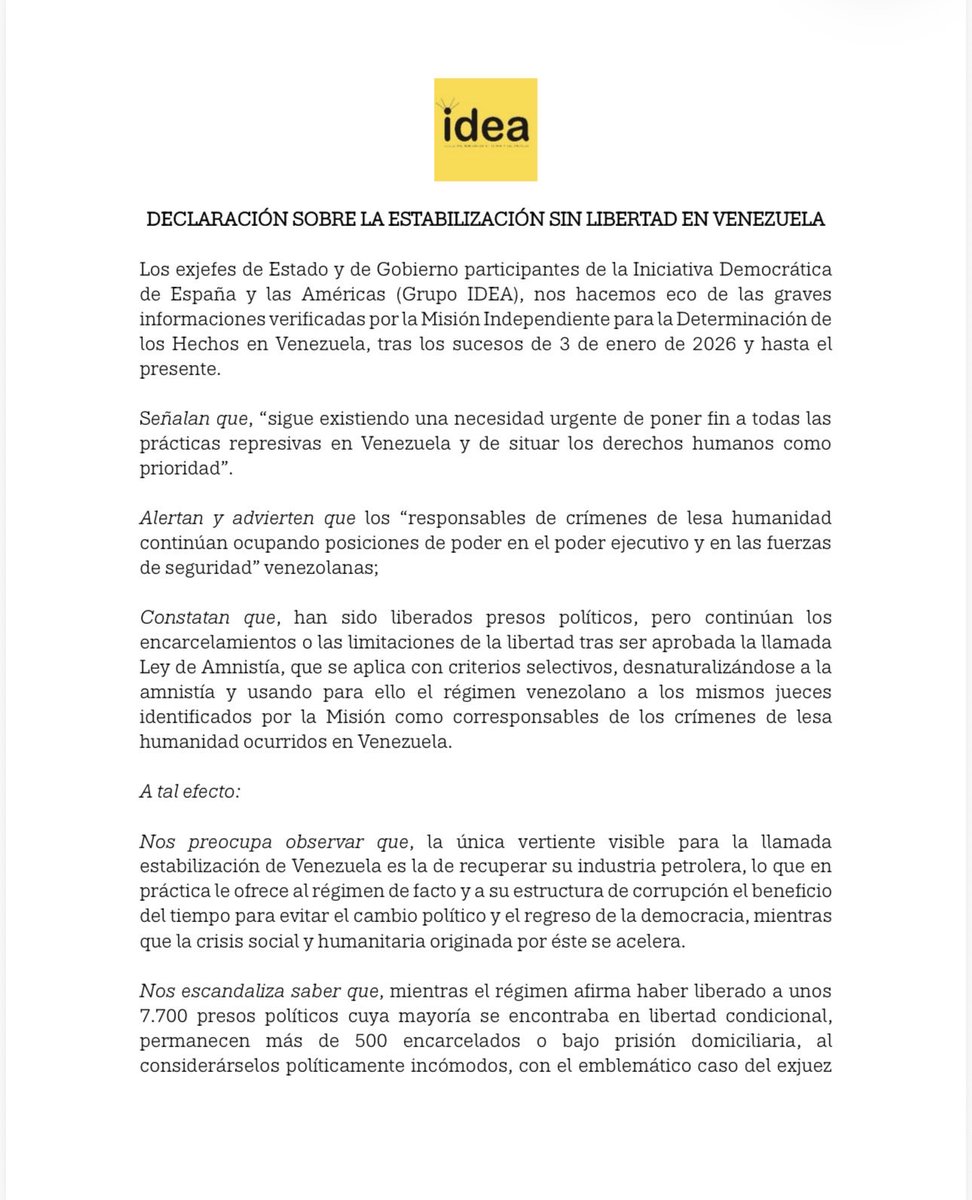 Iniciativa Democrática de España Y Las Américas. tweet media