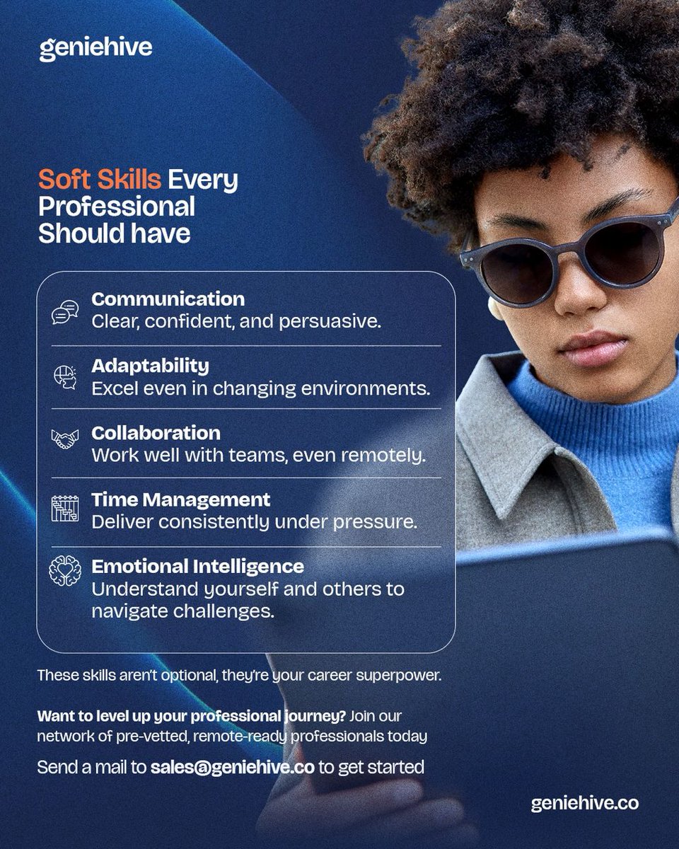 GenieHive's tweet photo. Is your clean CV really enough?

On paper, many people look qualified. But in reality, what sets you apart is how you think, communicate, and work with others. https://t.co/IJtDseXmZg