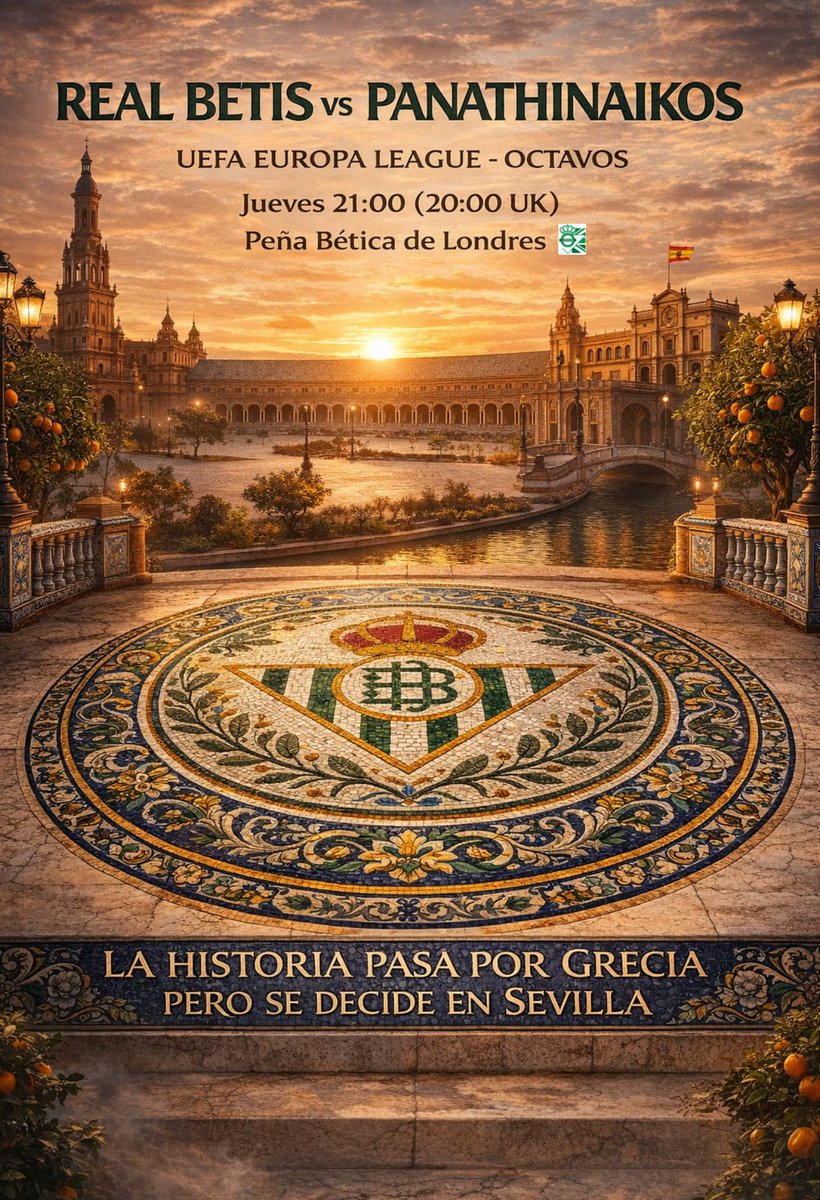 Ha llegado el momento de que Europa sepa quién es la afición del Betis 💪

Hay que darlo todo familia 💚