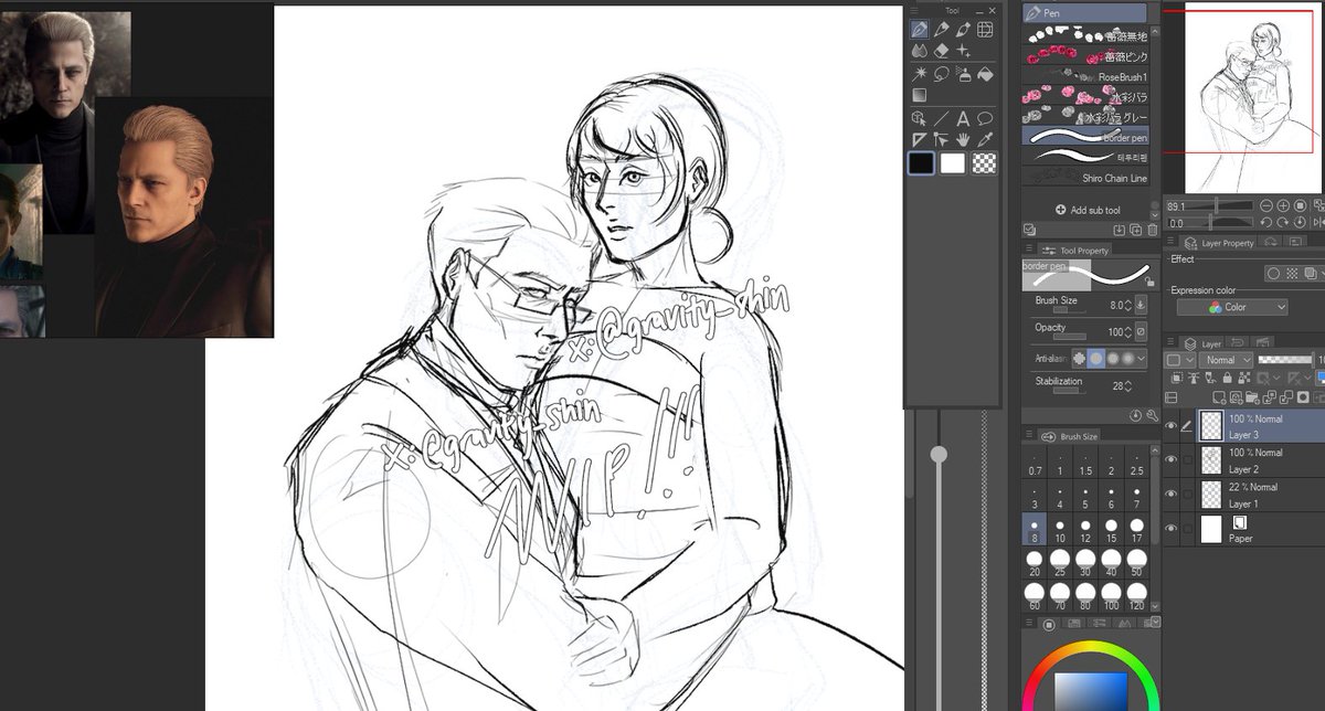 gravity_shin's tweet photo. how i love drawing me and wesker together aaaaaaa

#REBHFun📷 #AlbertWesker #wesker #digitalart #RE4Remake #wip #ocxcanon #artshare https://t.co/3bQPDf4ZaJ