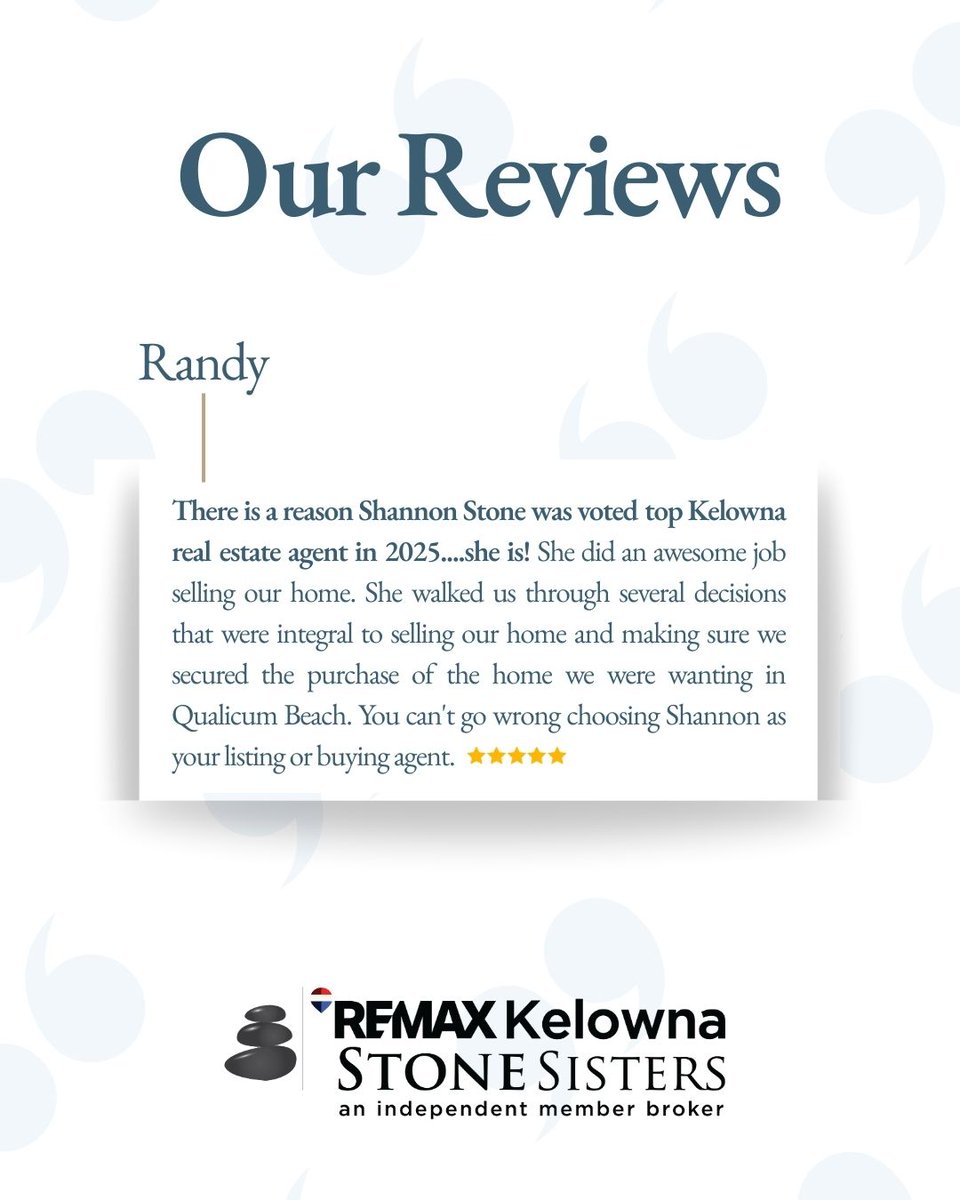 StoneSisters's tweet image. We’re so grateful for the incredible people we get to work with every day.

Thank you for trusting us to be part of your story.

Read more client stories here: stonesisters.com/about-stone-si…

#ClientLove #StoneSisters #Grateful #KelownaRealEstate