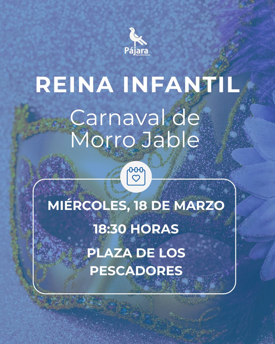 aytopajara's tweet image. 👥 Informamos a la ciudadanía que no se suspende el acto de elección de la reina infantil del carnaval de Morro Jable, ante las diferentes previsiones meteorológicas que no afectan al municipio.

¡Te esperamos!👑 

#Pájara #Carnaval2026 #MorroJable