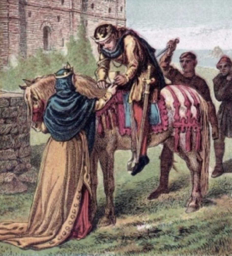 HogwashHot's tweet image. #otd remember Edward the Martyr, son of Edgar and a nun from #Wilton Abbey. Succeeded briefly to the throne before being dragged off his horse at #Corfe Castle and murdered at the instigation of Aelfthryth, Edgar's wife, in support of their son, Aethelred (the Unready).