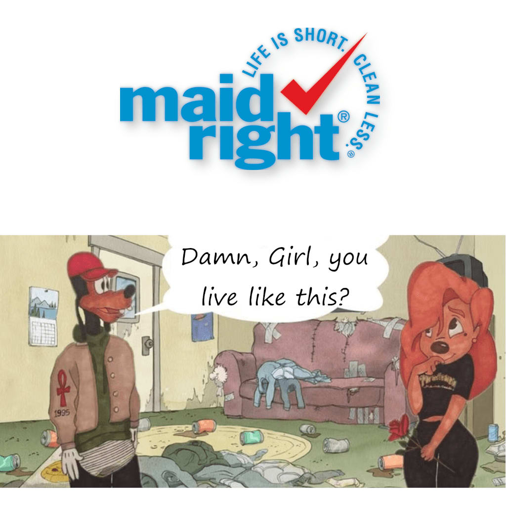 MaidRightMainL's tweet image. Don't let this be you, book us today! 🧹✨ #MaidRight #CleanHome #LessStress #HomeCleaning #FreshStart #CleanLiving #HouseCleaning #MessNoMore #ApartmentCleaning #CleanSweep