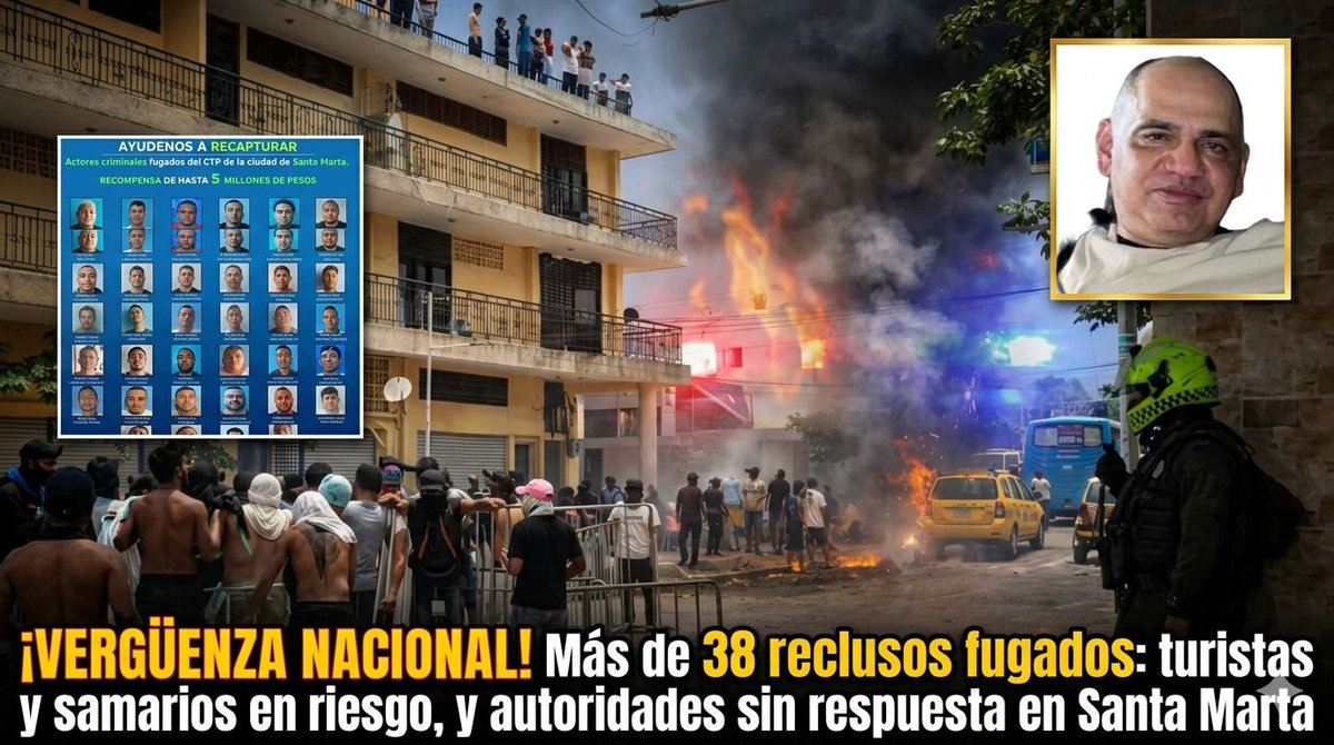 Santa Marta estalla por la negligencia del desgobierno: la crisis en los centros transitorios de detención se agudiza a causa de la falta de convenios con la Cárcel distrital para el traslado de los indiciados.

La ciudad está sumida en el caos, en el Centro Histórico hay miedo,