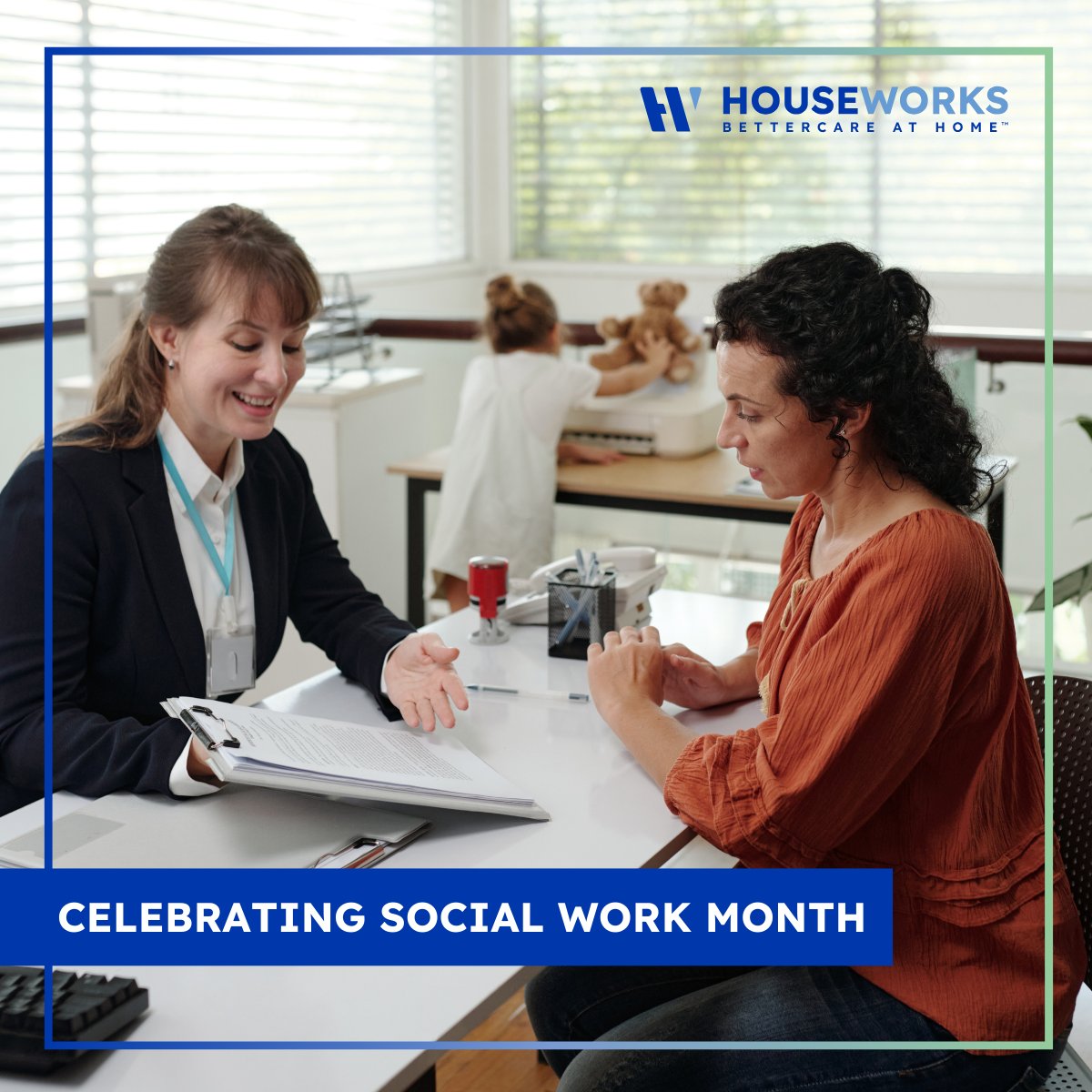 House_Works's tweet photo. March is Social Work Awareness Month, and we’re grateful for the social workers who advocate for patients and families every day. 💙 Your dedication to care coordination and safe transitions makes a meaningful difference in our communities. Thank you for all that you do. https://t.co/iV8OhFIbdu