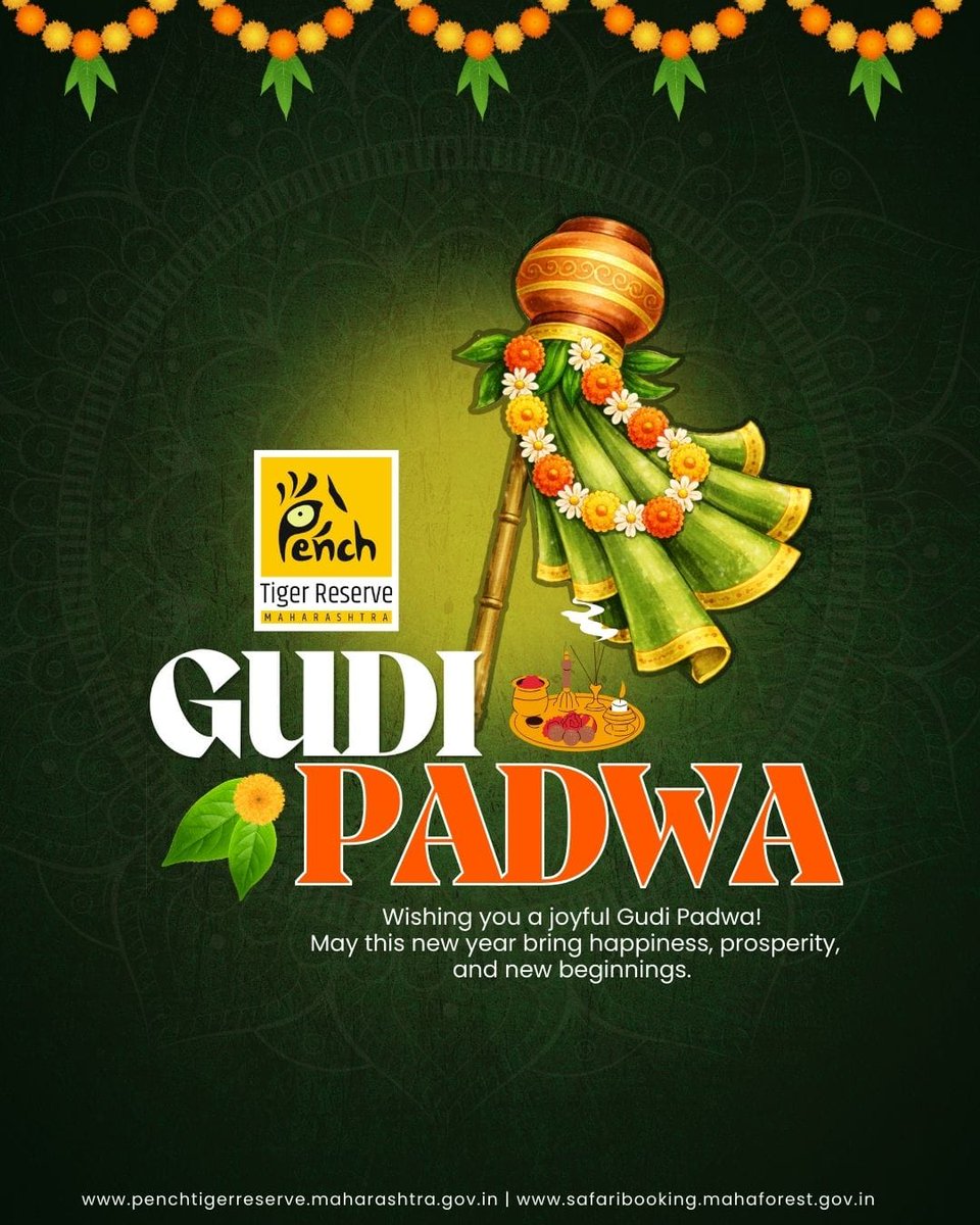 MahaPenchTiger's tweet photo. Celebrate the spirit of new beginnings this Gudi Padwa! ✨🌿
📍 Plan your next wildlife escape with us!

#GudiPadwa #NewYearNewBeginnings #PenchTigerReserve #Maharashtra #FestiveVibes #NatureLove #WildlifeExperience https://t.co/sSMYrQ16Ps