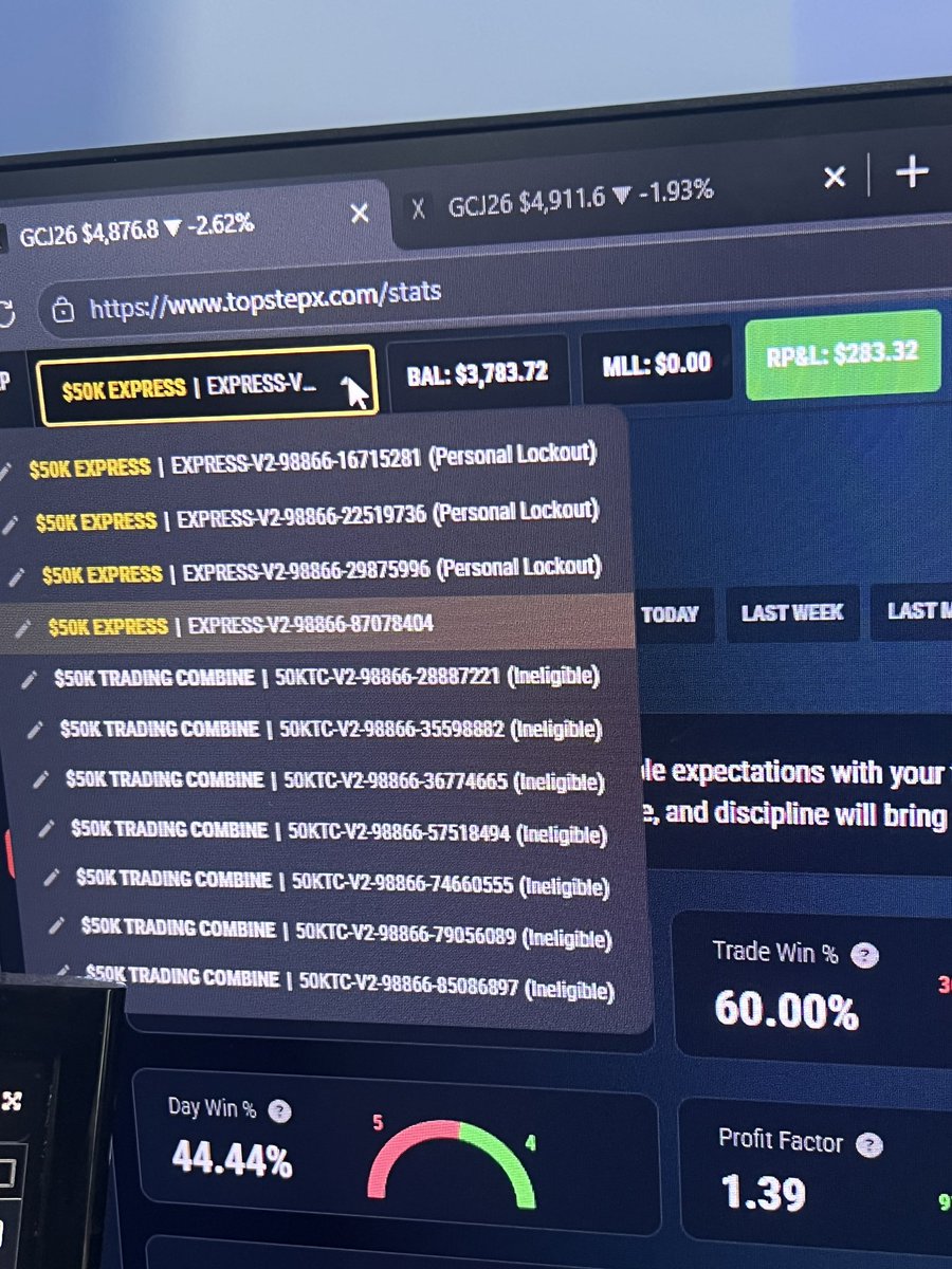thomas_canepa's tweet photo. FOMC Wednesday, up on 4 xfa’s day 11 on one with 1 payout going for second tomorrow. Thank you Topstep TV for inspirational trading, some good laughs and always making my days better. Base hits baby, keep punching 
@Topstep @MichaelPatak @CoachDBA https://t.co/JDUFp0AGAk