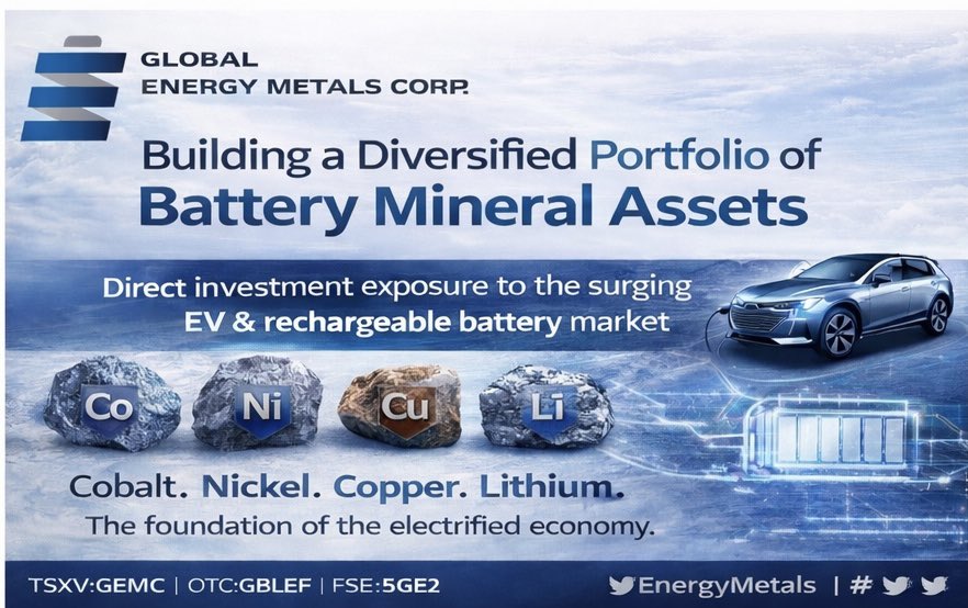 Global Energy Metals Corp. (TSXV:GEMC | OTC:GBLEF) tweet media