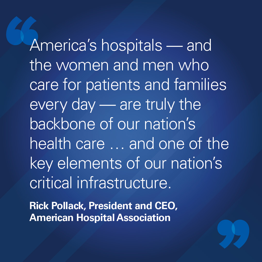 AHA President and CEO Rick Pollack testified on Wednesday before the House Committee on Energy and Commerce Subcommittee on Health, where he discussed the importance of hospitals to their communities and how they are committed to providing high quality, accessible and affordable