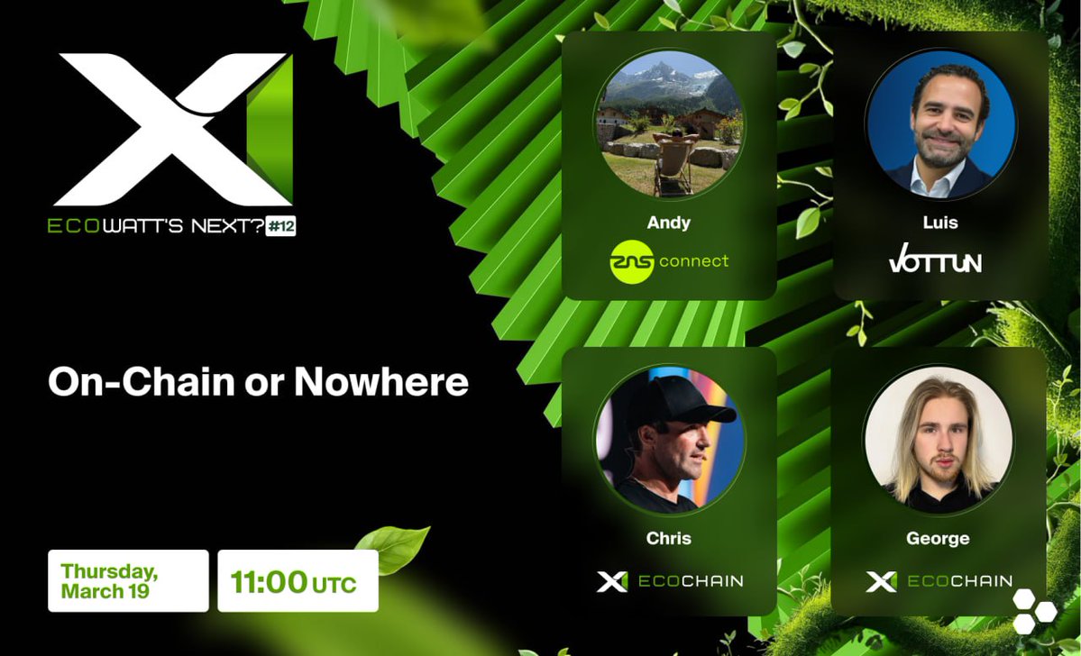 X1 EcoChain tweet media