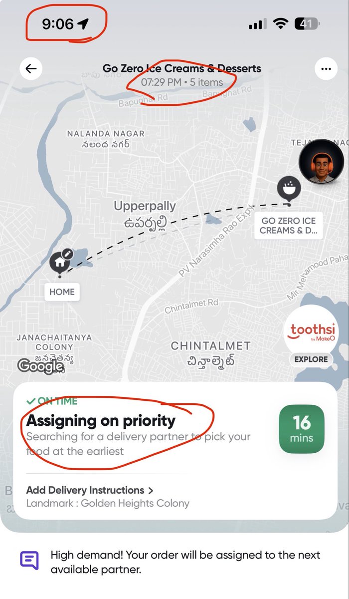 jagadeeshlpawar's tweet photo. Been 90 minutes since order is placed. No delivery person is assigned yet. Why keep the app open is you don’t have enough delivery folks available @SwiggyCares @Swiggy #swiggy #Swiggycares #fooddelivery https://t.co/YcTLiqQJ8X