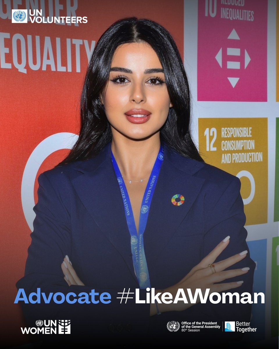UNVolunteers's tweet photo. โThey told me I couldnโt fight for girls who have no one fighting for them, so I became a #UNVolunteer and did it anyway.โ ๐
Merve is one of 10,000+ women @UNVolunteers who led and advocated #LikeAWoman last year, advancing opportunities for #ForAllWomenAndGirls globally! https://t.co/WkRJnlF4hB