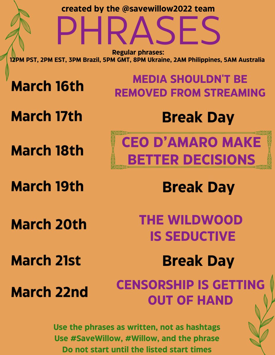 savewillow2022's tweet photo. Our new phrase CEO D’AMARO MAKE BETTER DECISIONS starts now! A new Disney CEO potentially means changes for the better. Let's start optimistic and see what the future holds. We know returning some removed shows (like Willow) would bring people back to D+.
#SaveWillow #Willow https://t.co/xKdVLuMVVV