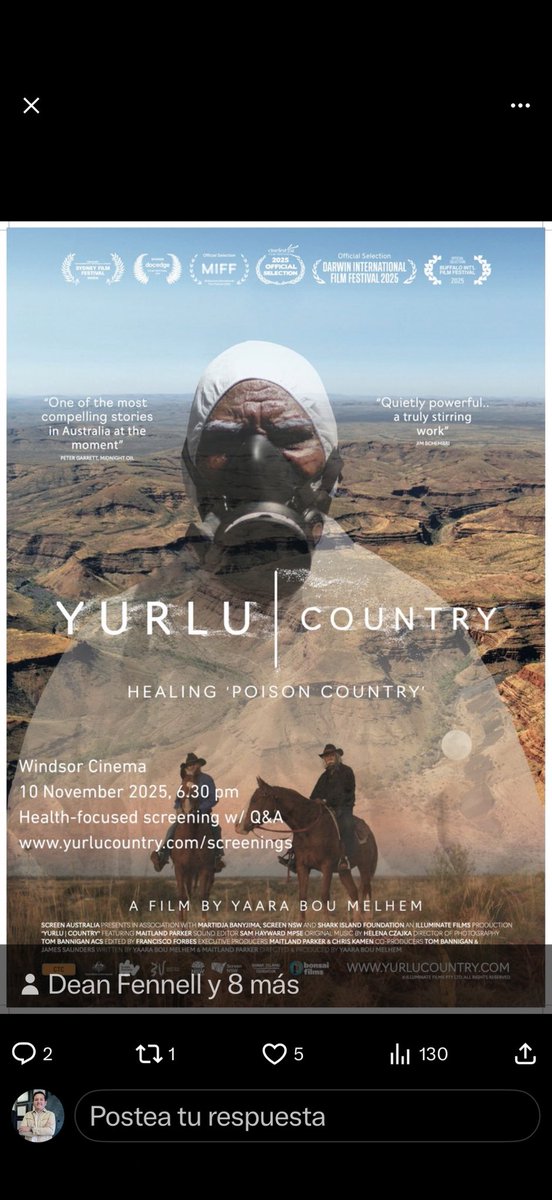Hay un documental que todo neumólogo, oncólogo torácico y especialista en pleura debería ver.

Se llama #YurluCountry — y su historia es, al mismo tiempo, una tragedia ambiental, una lección clínica y un acto de justicia.

<a href="/australian/">The Australian</a> <a href="/tsanz_thoracic/">TSANZ</a> <a href="/Mesouk/">Mesothelioma UK</a> @alatorax