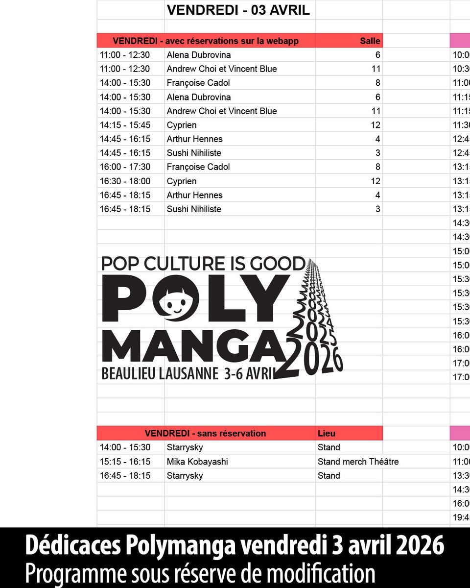 Polymanga 20e 3-6.4.2026 ! tweet media