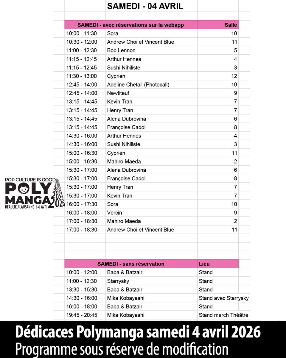 Polymanga 20e 3-6.4.2026 ! tweet media