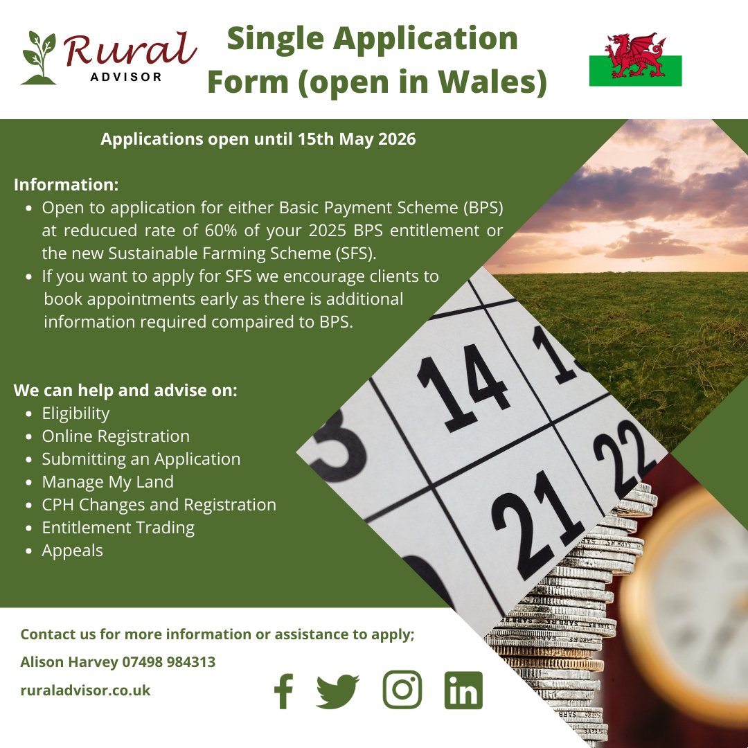 Rural_Advisor's tweet photo. #basicpaymentscheme #sustainablefarmingscheme #ruralbusinessadvice ✍📅 🏴󠁧󠁢󠁷󠁬󠁳󠁿 https://t.co/WHsEteVRjy