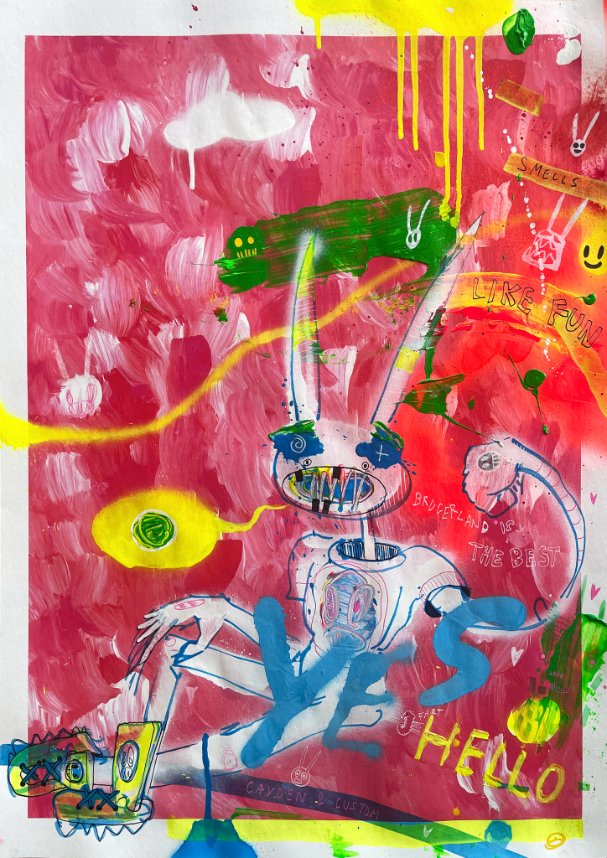 🍔 Smells like FUN 🌈

Deep in the Land Beyond the Portal, burgers, robots, and imagination collide. 🤖

Cayden x <a href="/CustomHorror/">Custom Horror</a> 💙

Collect on <a href="/mallowdotart/">mallow</a>  →

mallow.art/artwork/7GyZyv…