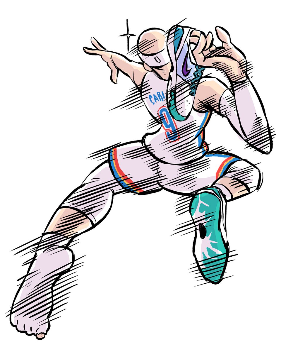 luckymong1's tweet image. Caruso tried his best with his Kobe. #thunder #mambamentality #haikyuu