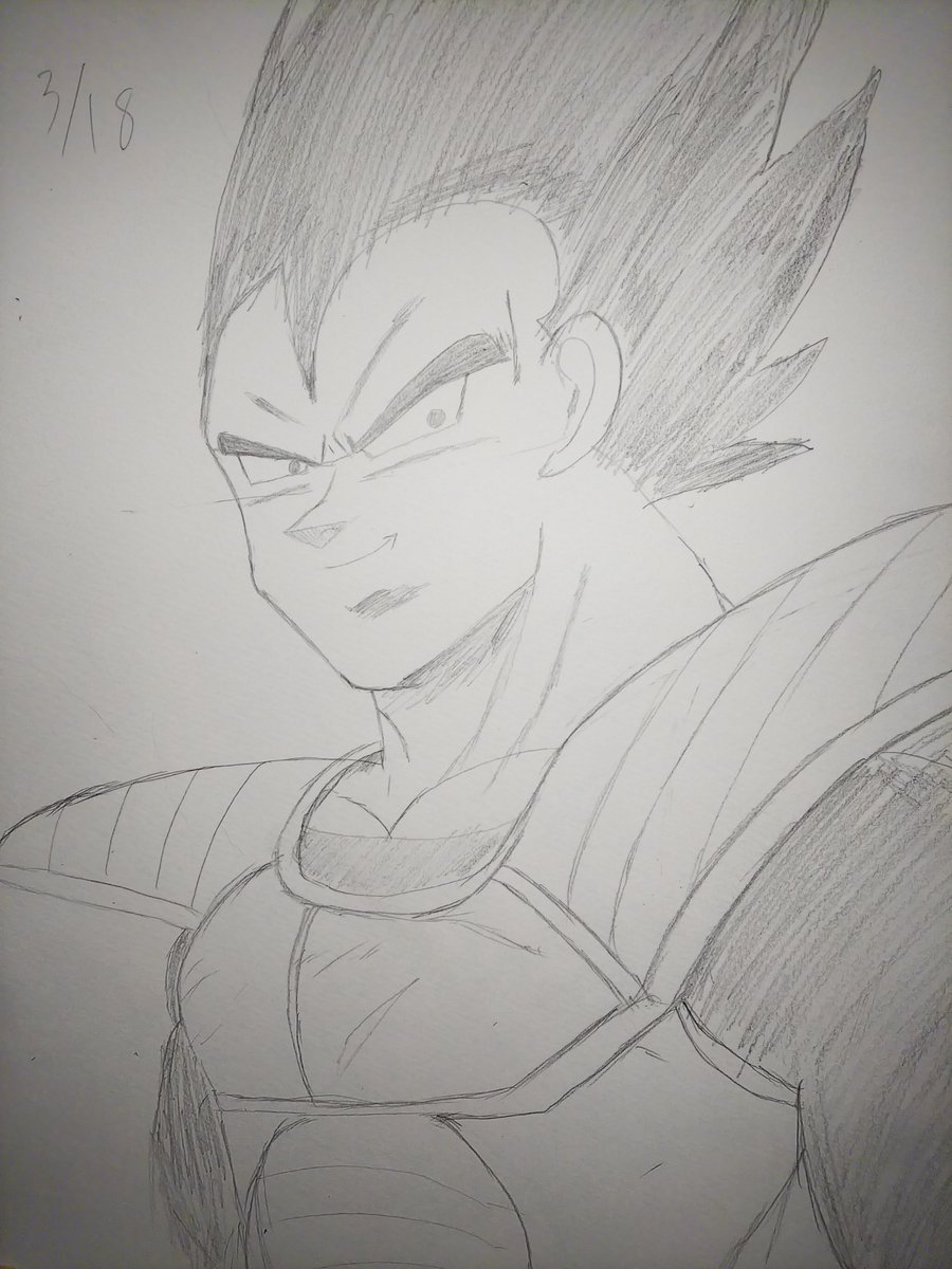 サイヤ人の日だったので（ここ重要）
地味に好きなベジータ哀悼扉絵の模写などしたりしていた