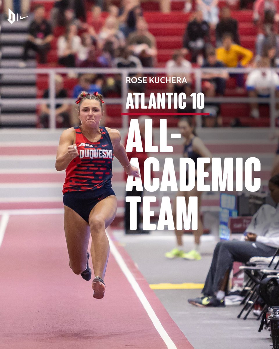 DuqXCTF's tweet photo. 4.0 in the classroom. NCAA Indoor Qualifier on the track.

Huge shoutout to Rose Kuchera for earning A-10 All-Academic honors 📚💪

#GoDukes | @RoseKuchera https://t.co/aLJkt6OQO6