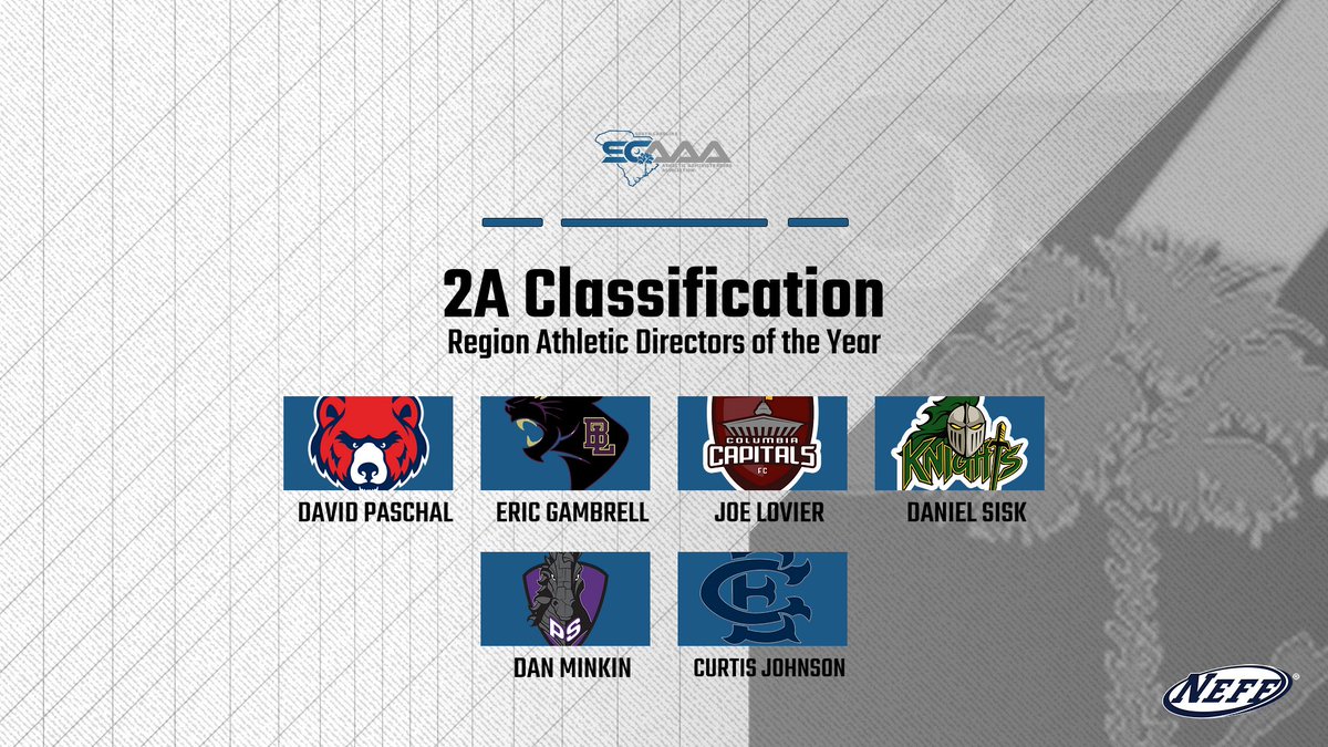 SouthCarolinaAD's tweet photo. Congratulations to our 2A Region ADs of the Year!
@HPA_Grizzlies 
@GoBLpanthers 
@columbiacaps 
@GOIRONHORSES 
@East_Clarendon https://t.co/3mKMRCVGwv