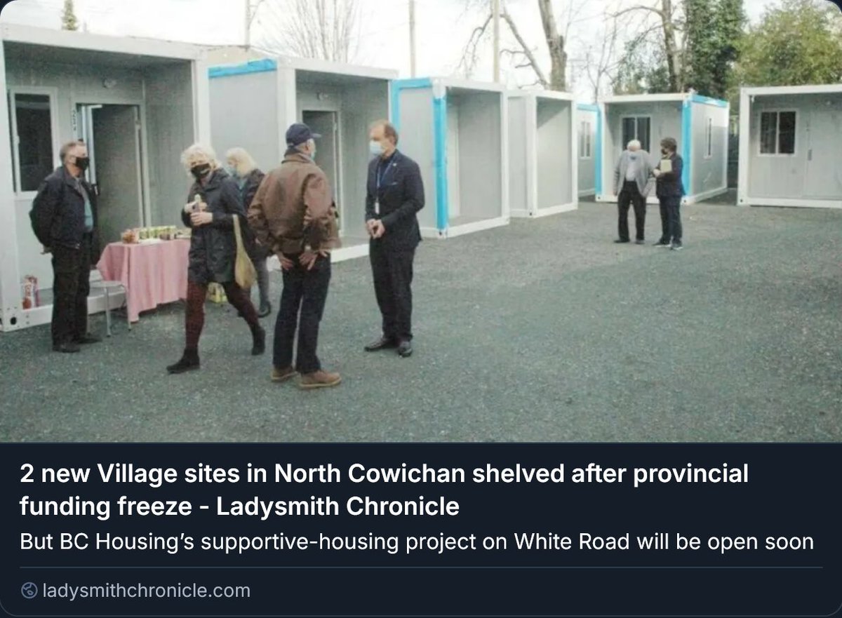 VIMentalHealth's tweet image. "#NorthCowichan has had to shelve its plans to set up two sites in the municipality that would have been used for #transitionalhousing and services similar to the Village model on Trunk Road in #Duncan" #VancouverIsland #BC #BritishColumbia #housing ladysmithchronicle.com/2026/03/18/2-n…