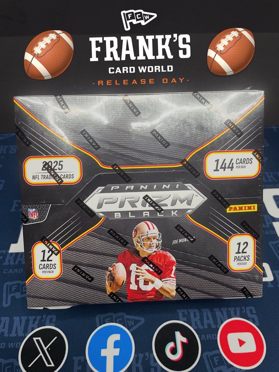 🏈🏈🏈🏈🏈🏈🏈🏈🏈🏈🏈🏈

------- 🚨 RELEASE DAY 🚨-------

2025 Panini Prizm Black Football

@frankscardworld @frankcardmarket