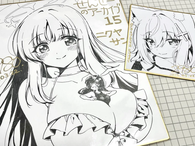 せんアカ持ってく色紙描いたヨ〜 