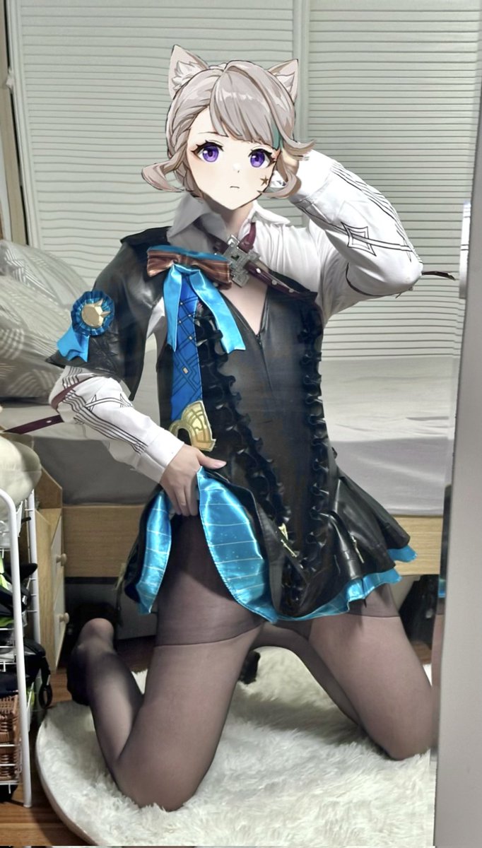 graygoo388903's tweet photo. 什么叫我是猫？我也要后空翻吗 #cos #男娘 #cosplay #琳妮特 https://t.co/Y9AkLE5TRm
