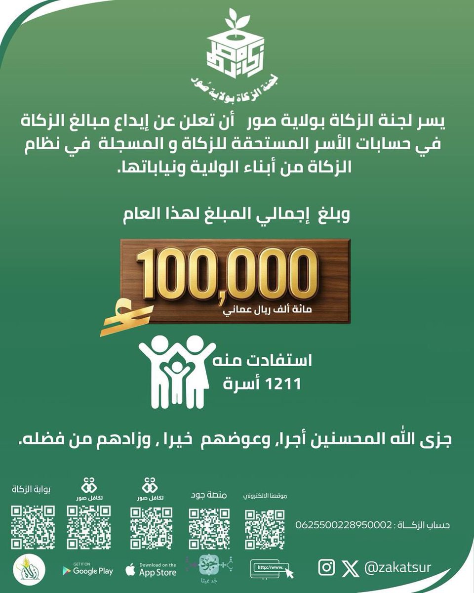 Zakat Sur لجنة الزكاة بولاية صور tweet media
