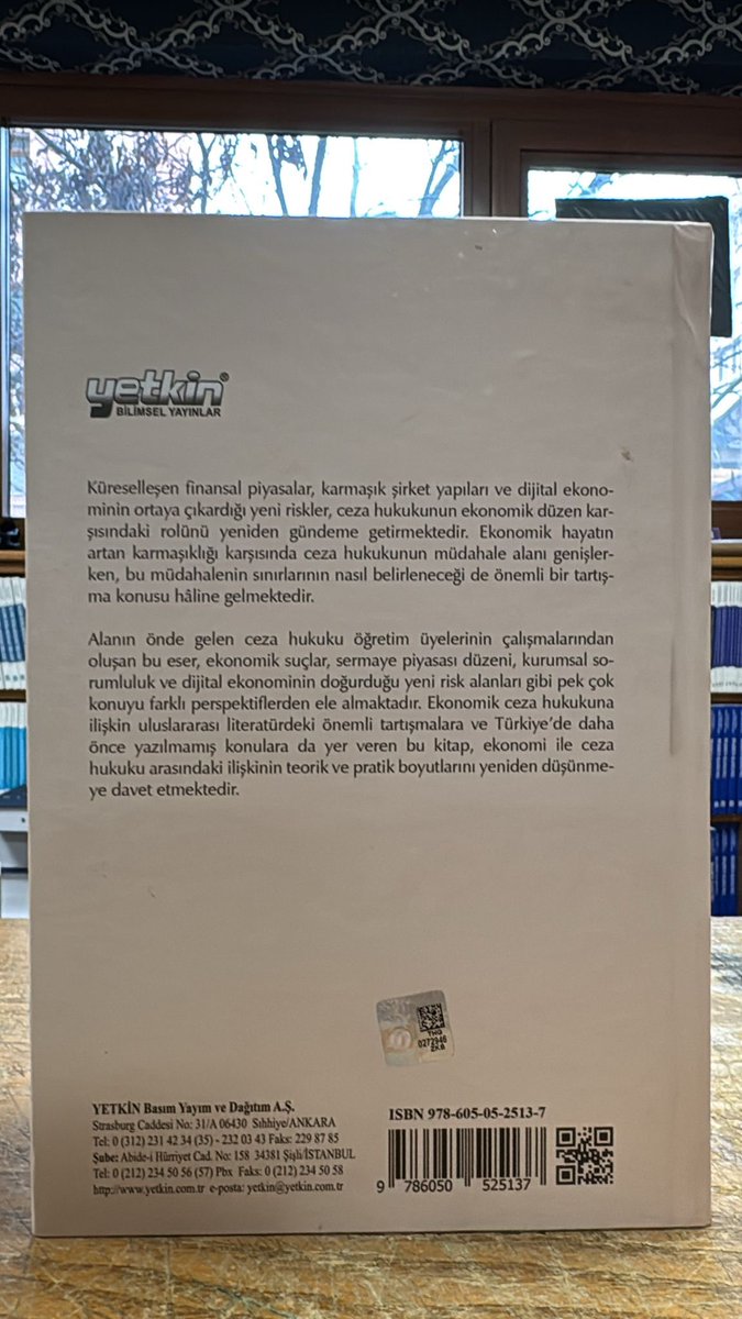 GunesOkuyucu's tweet photo. Uzun bir emeğin ürünü olan “Ekonomi ve Ceza Hukuku” kitabımız yayınlandı.
Ekonomi ile ceza hukuku arasındaki ilişkiyi çok yönlü biçimde ele alan bu çalışma, 22 ceza hukuku hocasının katkılarıyla hazırlandı.
Bu eserin günışığına çıkmasını sağlayan tüm yazarlara teşekkür ederim. https://t.co/mMFf0aZ1Sj