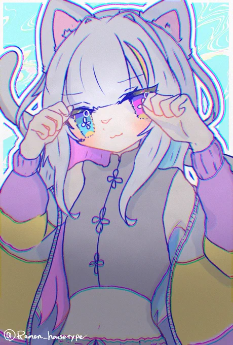 #oc ニャーン(棒つきキャンディーが好きらしいです)