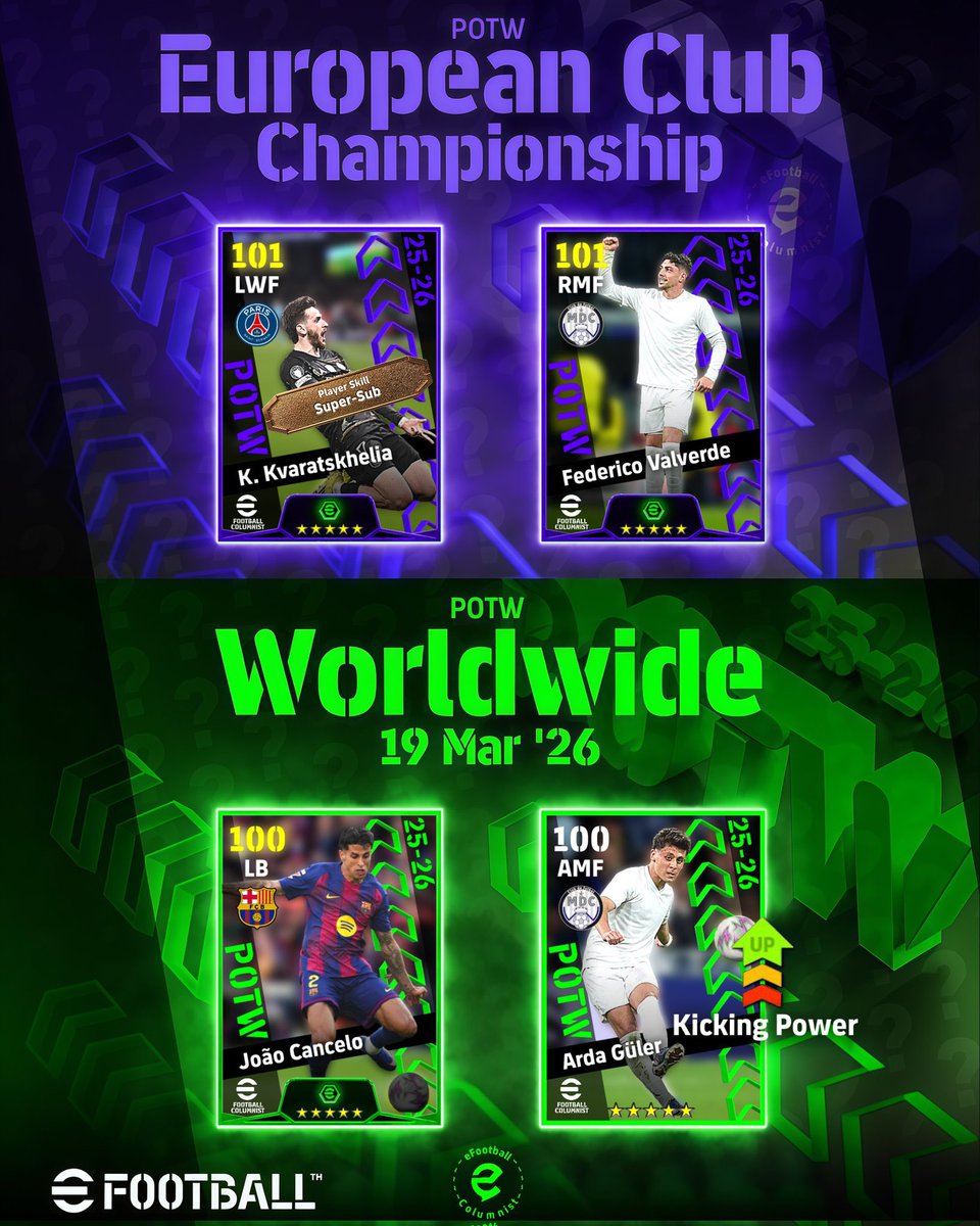 isaefootball's tweet photo. Campeonato Europeu de Clubes' e 'Mundial 19 Mar'26'. 👀 #eFootball2026 https://t.co/sJeekiPToQ