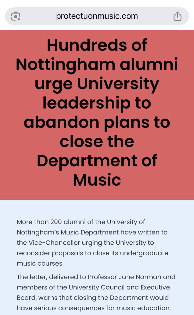 jnjokugoodwin's tweet photo. Delighted to sign this letter urging @UniofNottingham to rethink plans to close @UoNMusic.

The Music Department is bringing in millions of £s in investment, has been praised by national funders and is vital to the UK’s creative ecosystem #ProtectUoNMusic

https://t.co/hCxvs5Nm7D https://t.co/njXCE8pUXM
