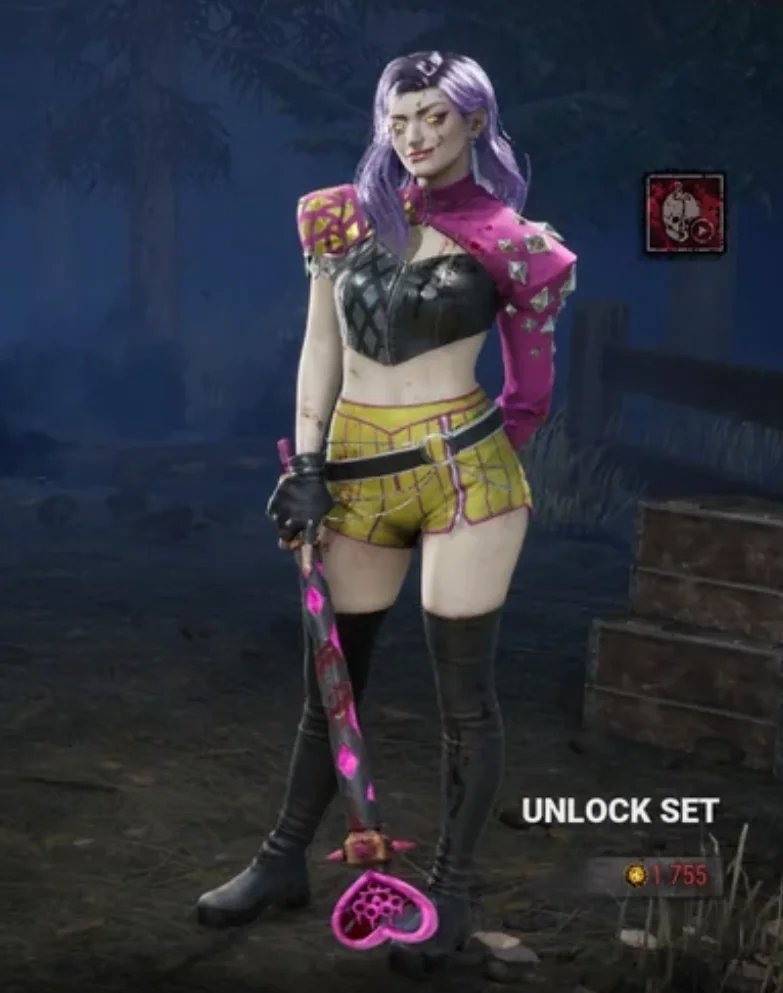 So it seems <a href="/DeadbyDaylight/">Dead by Daylight</a> dropped a new character Mina. DBD is making their own McDonalds meme. 

Gamers: Mom? Can we have Harley Quinn? 
Mom: We have Harley Quinn at home

Home: