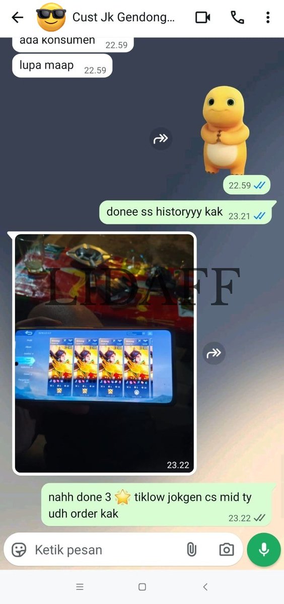 1.8 ⭐ epic lylia
2.4 ⭐ immo mathil 
3.5 ⭐ tiklow jokgen cust mid 
4.3 ⭐ tiklow jokgen cust mid 
yu yg mau joki ml gendong bisa ke wa d bio yaa available qris include req hero proses satset no antri order banyak dpt promo #jokiml