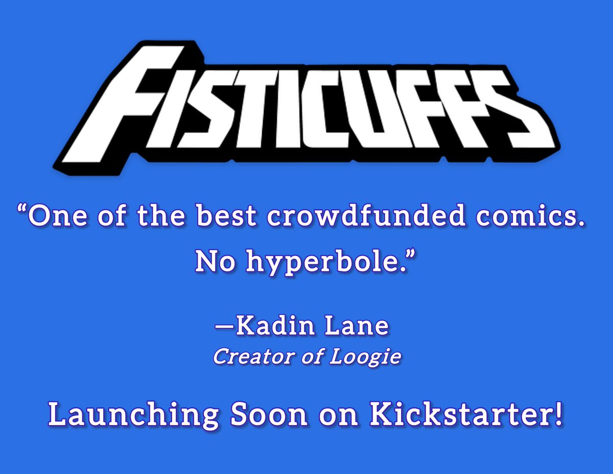 schwartzartllc's tweet image. Thank you @KadinSketch! I’m a fan—love that you like FISTICUFFS so much! 👊😁

kickstarter.com/projects/schwa…

Follow now to be alerted when we launch and have the opportunity for DISCOUNTED CATCH-UP BUNDLES in the FIRST 72 HOURS!

#indiecomics #kickstarter #alcoholic #superhero #horror