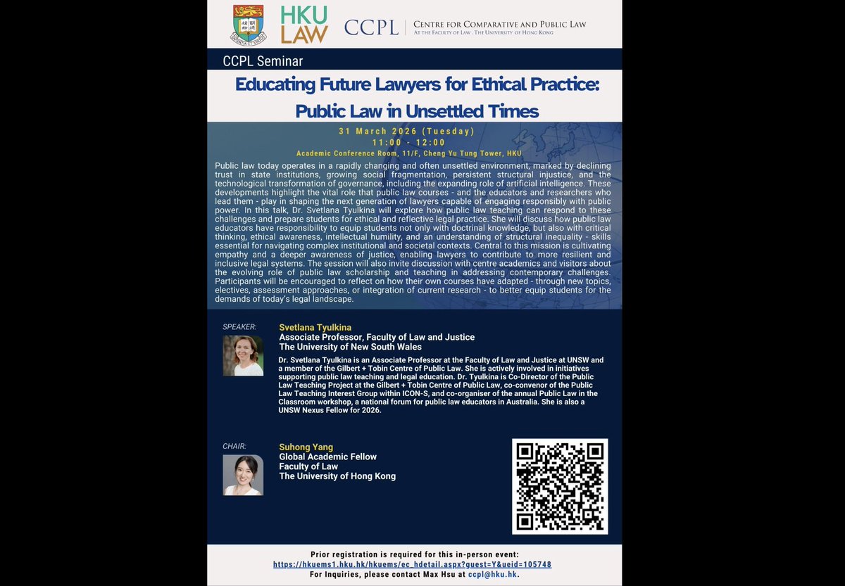 Centre for Comparative and Public Law at HKU tweet media