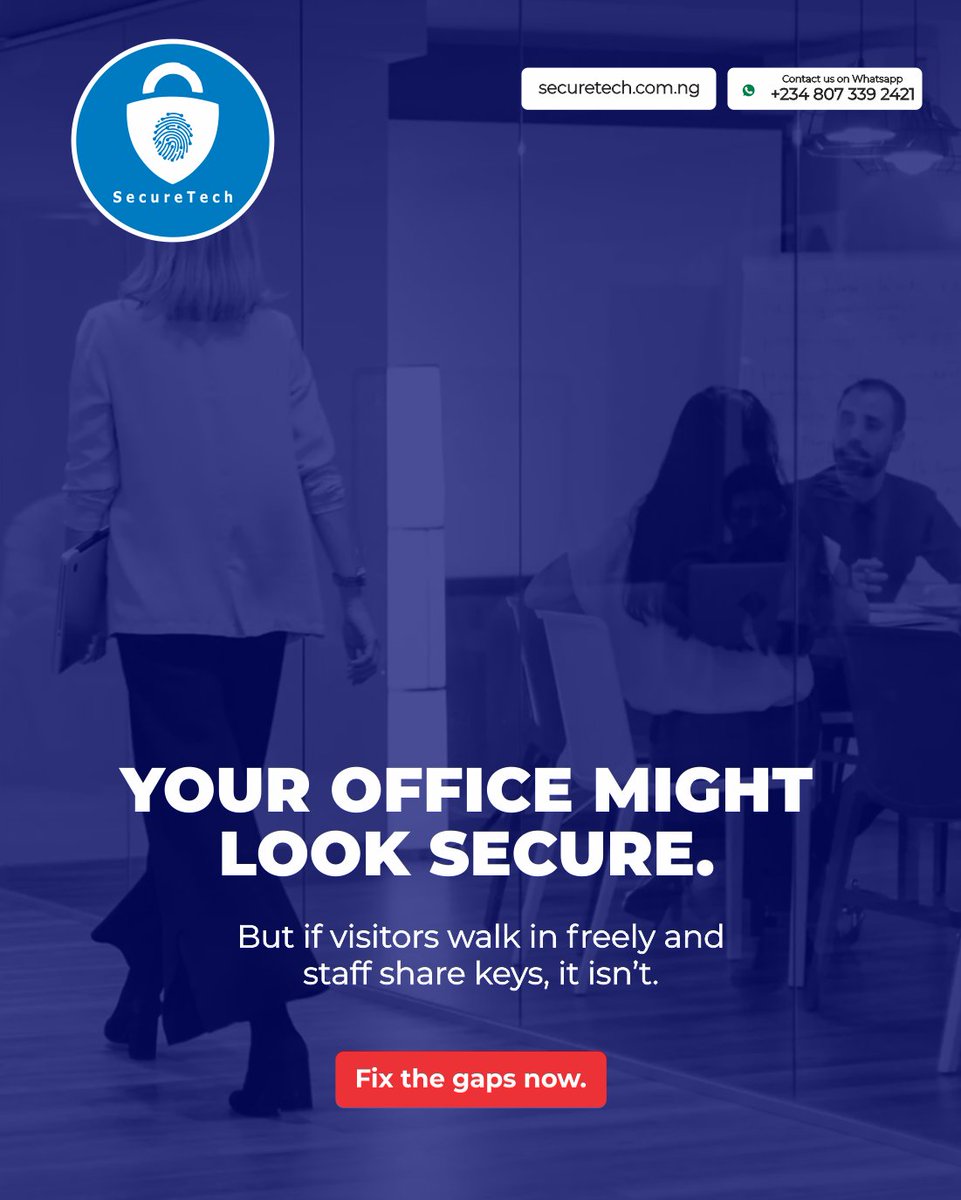 Many businesses feel secure simply because nothing bad has happened yet.

But real security is controlled access, monitored spaces, and clear records.

SecureTech helps you close the gaps before they become problems.
📞 Send us a message to start.